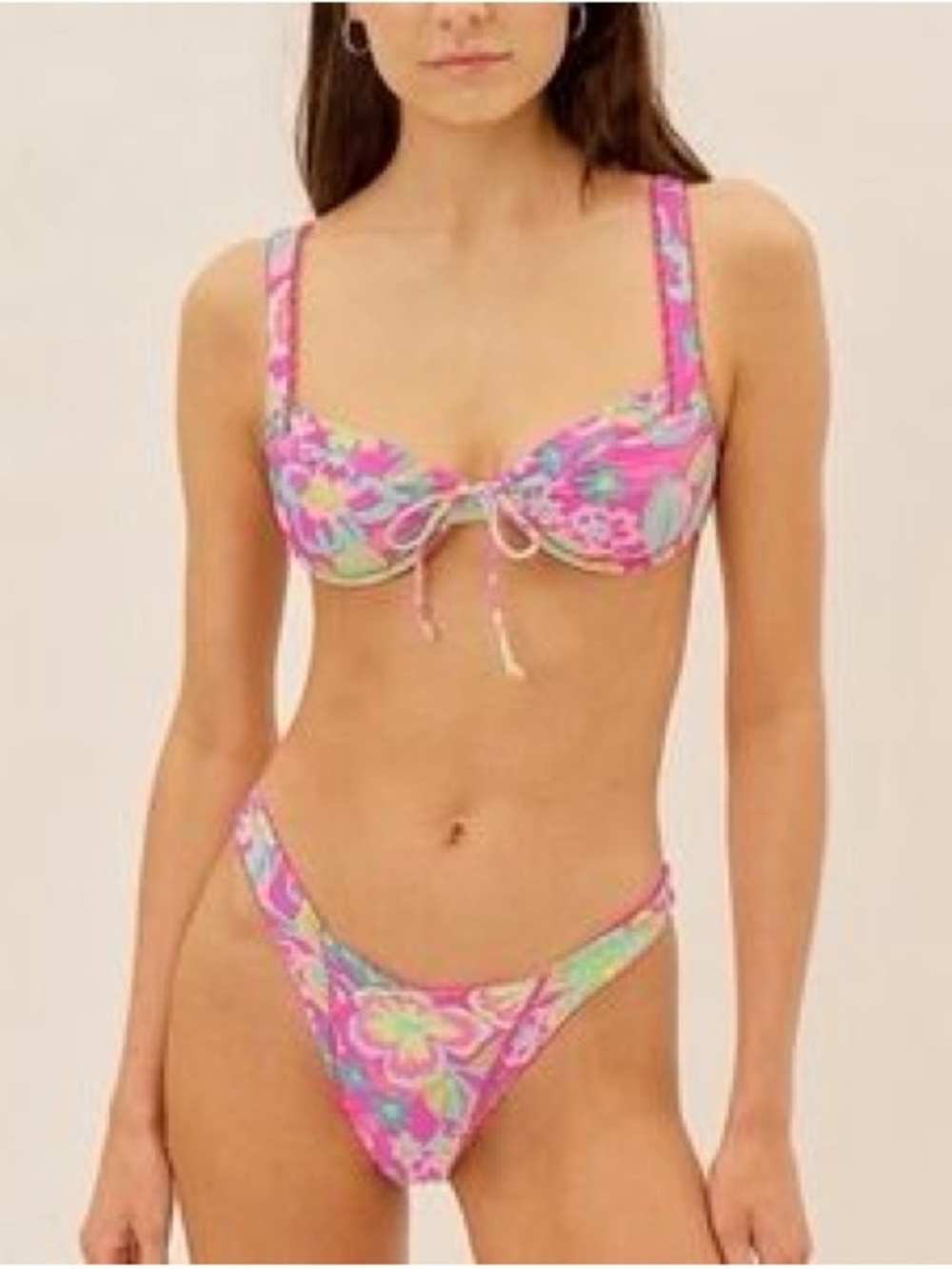 For Love And Lemons Lizzy Floral Underwire Swim Set